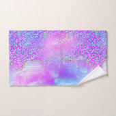 Motif imprimé léopard agate en violet et rose (Serviette à main)