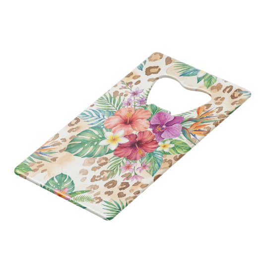 Motif imprimé léopard floral tropical (Devant Angle)