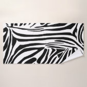 Motif Imprimé Zèbre Noir et Blanc Audacieux (Serviette de bain)