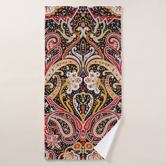 motif indien traditionnel paisley (Serviette de bain)