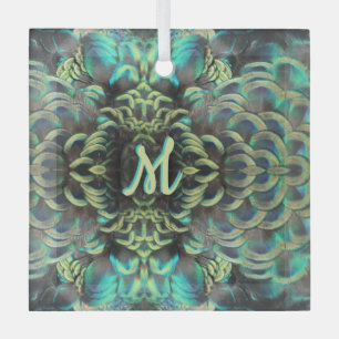 Motif indonésien Peacock Cust. Ornement monographi