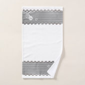 Motif industriel en argent métallique (Serviette à main)