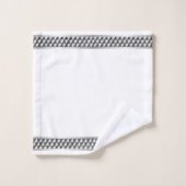 Motif industriel en argent métallique (Gant de toilette)