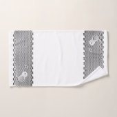 Motif industriel en argent métallique (Serviette à main)