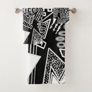 Motif inspiré de la mode de piste en noir et blanc