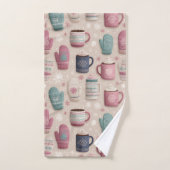 Motif intime hiver sans couture avec Mittens (Serviette à main)