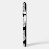 Motif iPhone 16 coque noir et blanc pour ananas (Verso / Gauche)