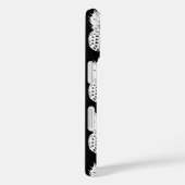 Motif iPhone 16 coque noir et blanc pour ananas (Verso / Droite)