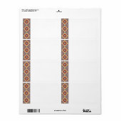 Motif islamique géométrique étiquette maritime (Feuille entière)