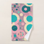 Motif isométrique Kawai Circle Rose Navy (Serviette à main)