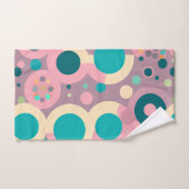 Motif isométrique Kawai Circle Rose Navy (Serviette à main)