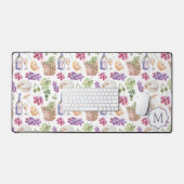 Motif italien de fromage et de vin Monogramme pers (Clavier et souris)