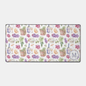 Motif italien de fromage et de vin Monogramme pers (Recto)