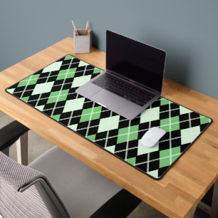 Motif Jacquard noir et vert sans couture