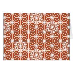 Motif japonais Asanoha - terre cuite