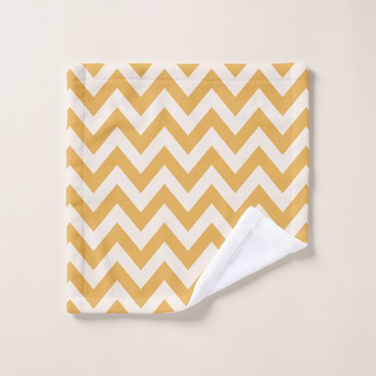 Motif Jaune Chevron Zigzag (Gant de toilette)