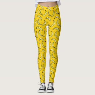 Motif jaune Legging de banane