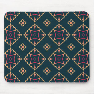 motif jaune rouge sans couture sur tapis de souris