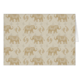 Motif kaki de caravane d'éléphant