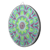 Motif kaléidoscope bleu violet Cible de flechettes (Devant droit)