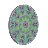 Motif kaléidoscope bleu violet Cible de flechettes (Devant gauche)