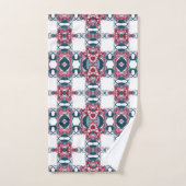 Motif kaléidoscope rouge et bleu (Serviette à main)