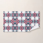 Motif kaléidoscope rouge et bleu (Serviette à main)
