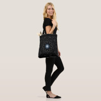 Motif Kaleidoscope Star sur Noir, Sacs fourre-tout