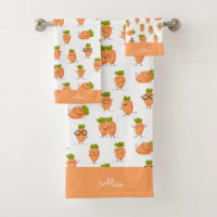 Motif kawaii de carottes amusantes