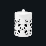 Motif Kawaii Panda En Noir Et Blanc<br><div class="desc">Un mignon ours en panda de style dessin animé. Design original kawaii motif.</div>