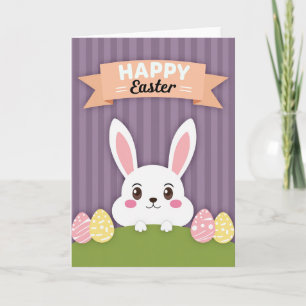 Motif Lapin Carte de Printemps