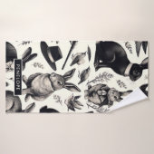 Motif lapin Vintage (Serviette de bain)