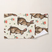 motif lapin vintage (Serviette à main)