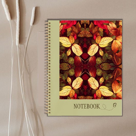Motif L'automne laisse Carnet spiral