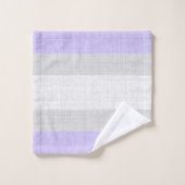 Motif Lavender et Grey Crosshatch, (Gant de toilette)