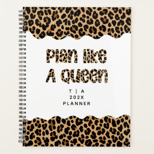 Motif Léopard Année Monogramme Motivation Mignon