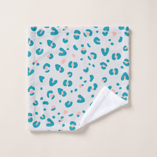 Motif léopard bleu (Gant de toilette)