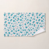 Motif léopard bleu (Serviette à main)