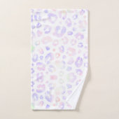 Motif léopard de métal blanc (Serviette à main)