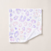 Motif léopard de métal blanc (Gant de toilette)