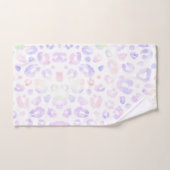 Motif léopard de métal blanc (Serviette à main)