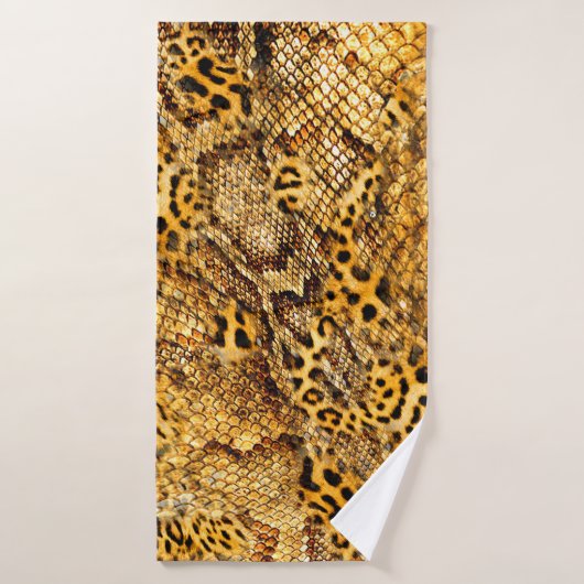 Motif léopard et serpent (Serviette de bain)