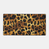 Motif Léopard Marron Doré Pailleté Luxe (Recto)