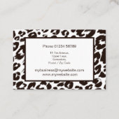 Motif Leopard moderne Carte de visite élégant (Dos)