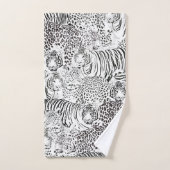 Motif Léopard Noir Tigre Animaux (Serviette à main)