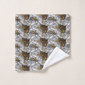 Motif Leopard & Peonies (Gant de toilette)