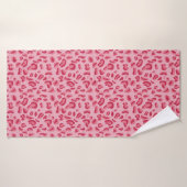 Motif léopard rose (Serviette de bain)