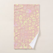 Motif léopard rose métallique (Serviette à main)