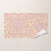 Motif léopard rose métallique (Serviette à main)