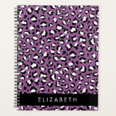 Motif léopard, Spots, Leopard pourpre, Votre Nom (Devant)